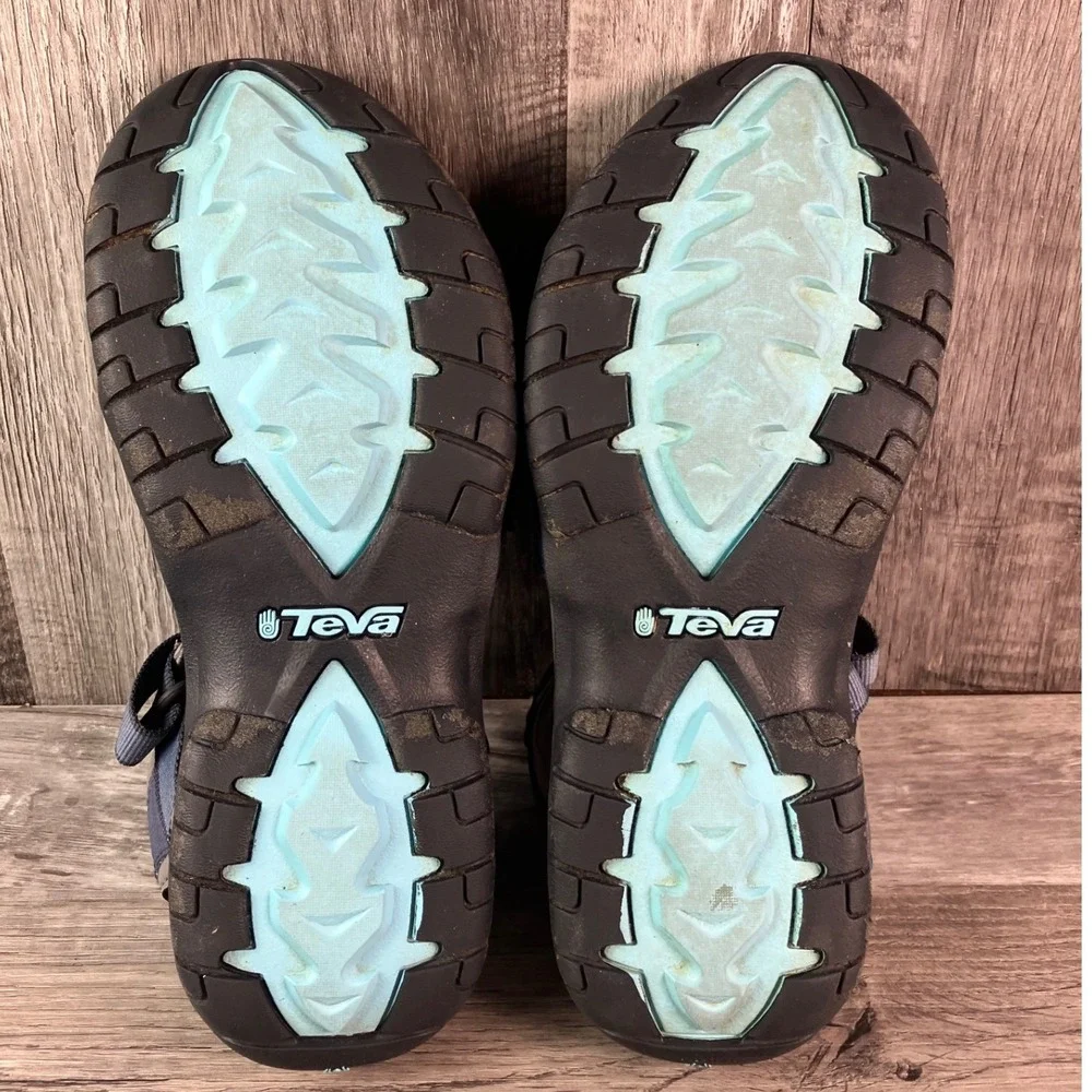 Teva Tirra Blue Grey Athletic Sandals Womens 8 Hiking Water Shoes 4266
